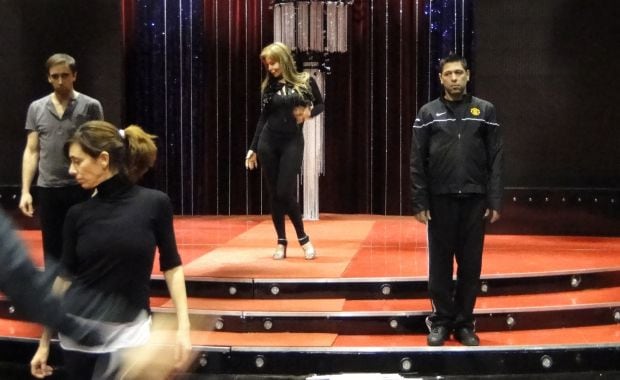 El ensayo del musical de Graciela Alfano. (Foto: Ideas del Sur)