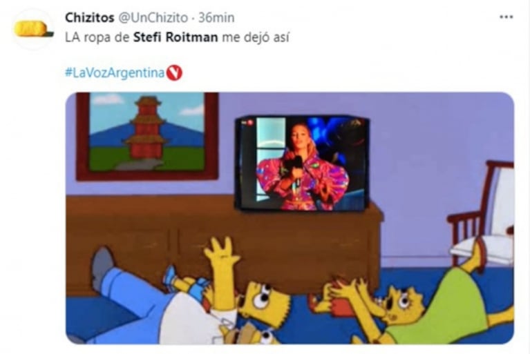 El extravagante look de Stefi Roitman en la final de La Voz Argentina que provocó una lluvia de memes en Twitter