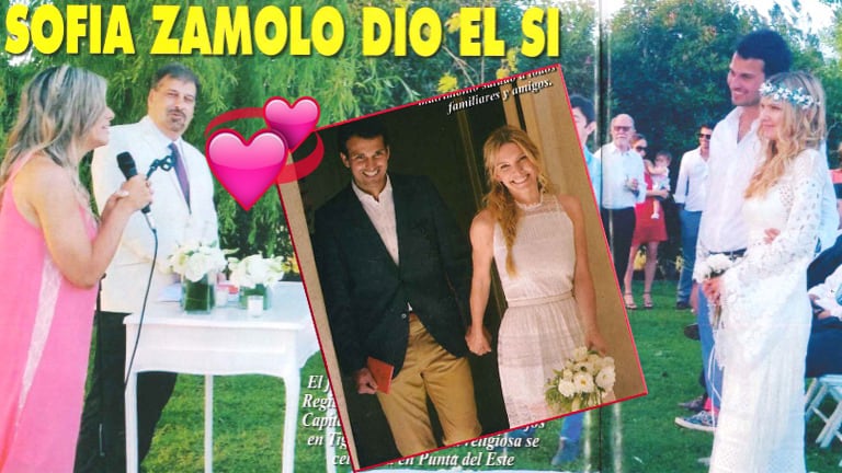 El festejo del casamiento de Sofía Zámolo con su novio, José Félix Uriburu (Foto: revista Pronto)