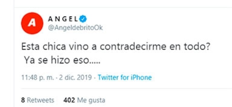 El filoso palito de Ángel de Brito para Nicole Neumann: "¿Esta chica vino a contradecirme en todo?"