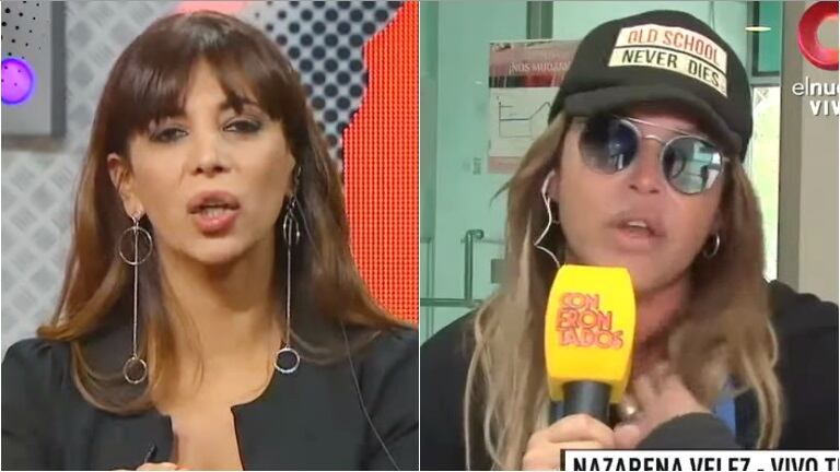 El fuerte cruce de Nazarena Vélez con Ximena Capristo en vivo (Fotos: Capturas)