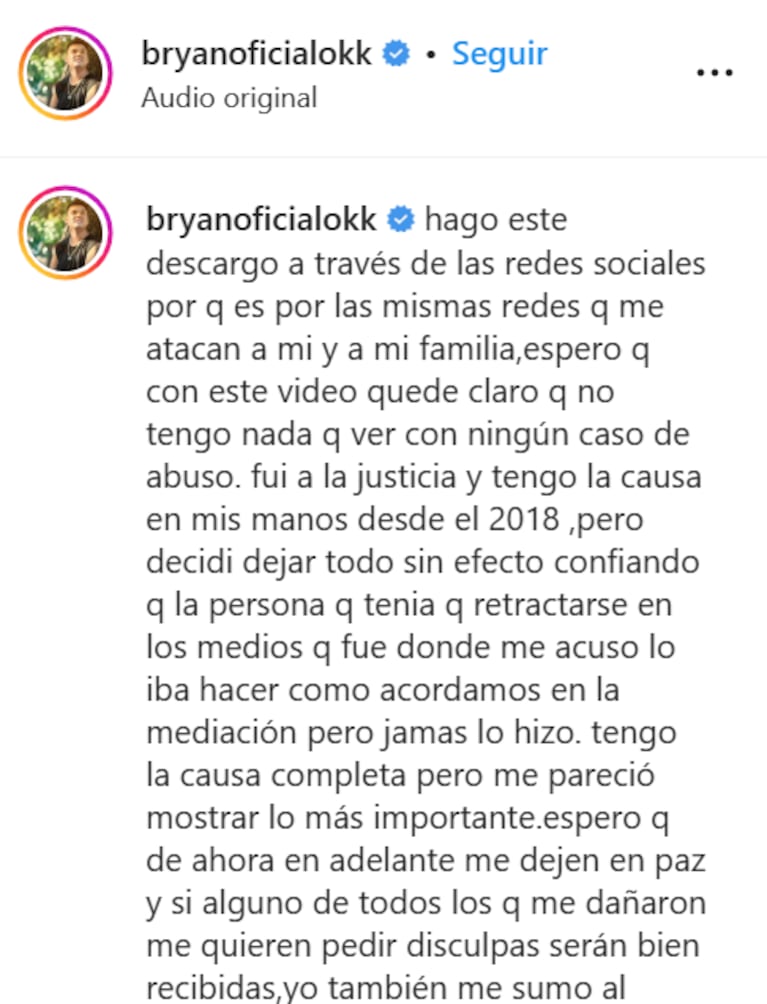 El fuerte descargo de Brian Lanzelotta tras haber sido vinculado al caso de Marcelo Corazza: "Con los chicos no"