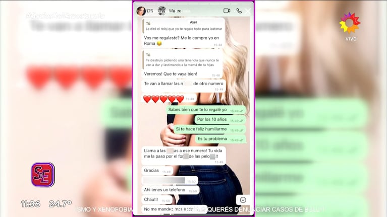 El fuerte reproche de Wanda Nara a Mauro Icardi por el reloj que usó La China Suárez. Fuente: Captura de imagen de video subido por Socios del Espectáculo.