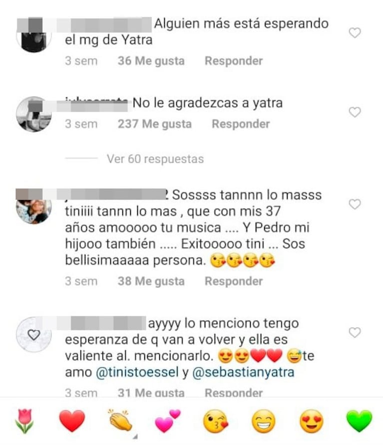 El gesto buena onda entre Tini Stoessel y Sebastián Yatra, tras la separación: un agradecimiento y un like