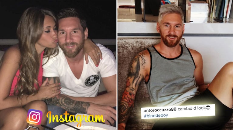 El glamoroso y platinado nuevo estilo de Messi. (Foto: Instagram)