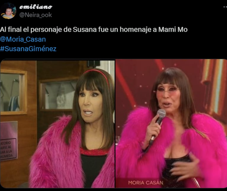 El guiño de Susana a Moria.