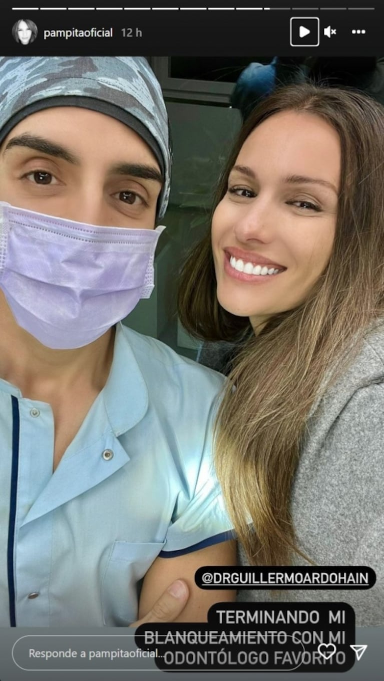 El hermano de Pampita le blanqueó los dientes y ella compartió el resultado