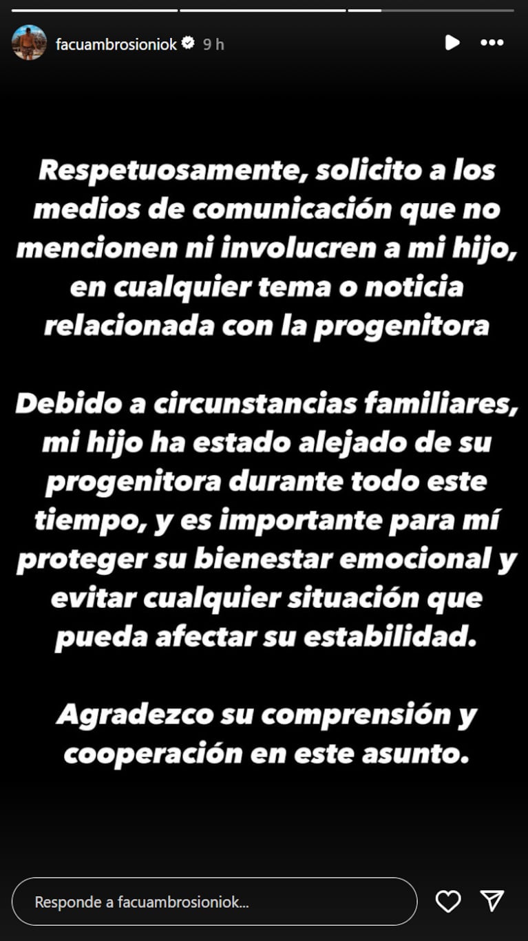 El hijo de Morena ya no tendría contacto con su mamá.