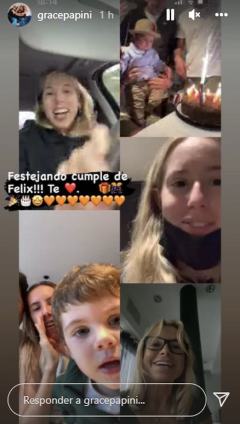 El hijo de Sofía Sarkany, Félix, cumplió un año y sus abuelos lo saludaron con ternura: "Tu mamá debe estar festejando"