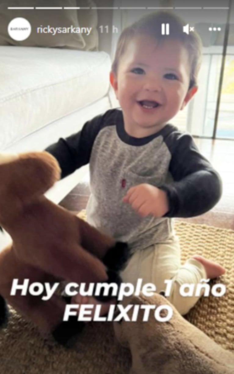 El hijo de Sofía Sarkany, Félix, cumplió un año y sus abuelos lo saludaron con ternura: "Tu mamá debe estar festejando"