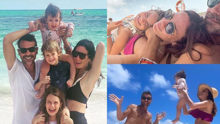 El imperdible álbum de fotos de Paula Chaves, Pedro Alfonso y sus hijos en Punta Cana.