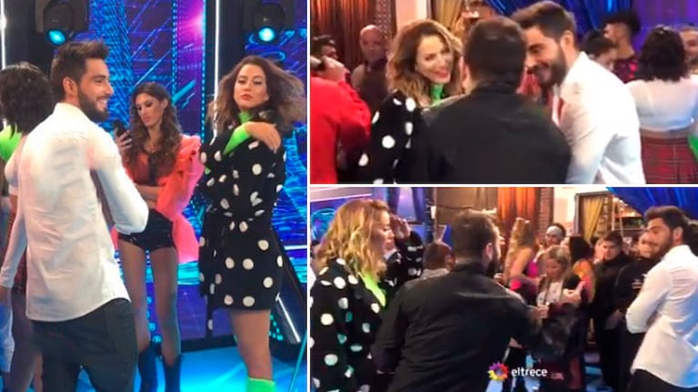 El incómodo cara a cara de Flor Vigna y Nico Occhiato en un detrás de escena del Súper Bailando