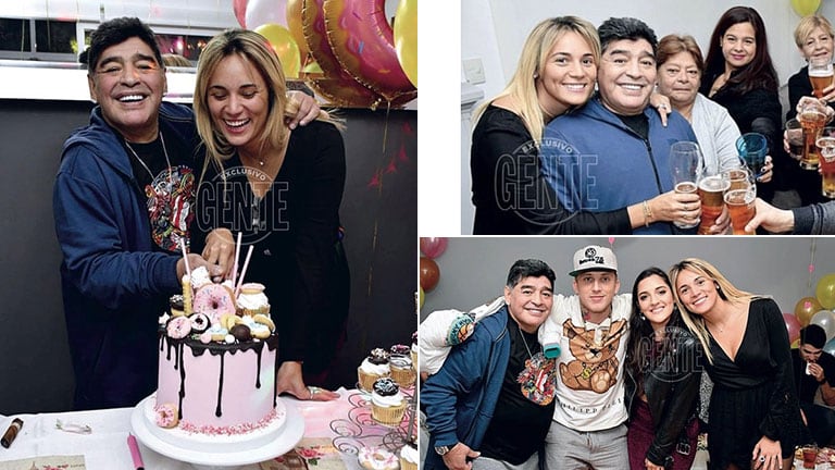 El increíble cumpleaños que Maradona le organizó a Rocío Oliva: exquisiteces gourmet y súper show del Polaco