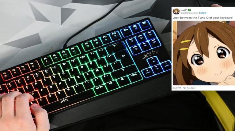 El increíble origen de la tendencia ‘Mira entre la X y la B’ de tu teclado que llegó a TikTok y X (Twitter)