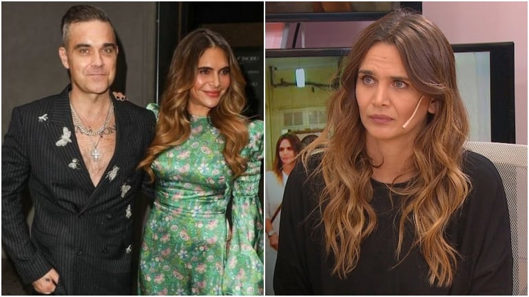 El increíble parecido de la mujer de Robbie Williams con Amalia Granata (Fotos: Web)