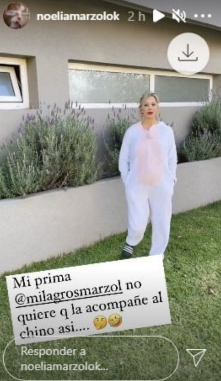 El insólito look de Noelia Marzol para ir al supermercado: "Mi prima no quiere que la acompañe"