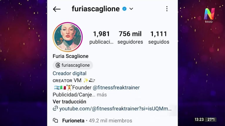 El Instagram de Furia.