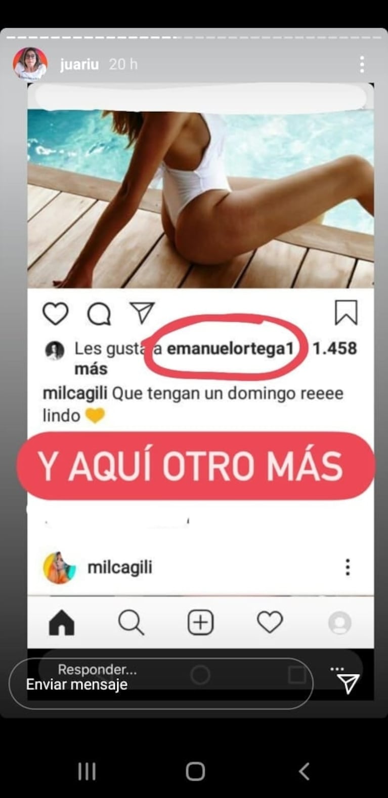 El intercambio sexy de likes de Emanuel Ortega con una bella modelo: el sugestivo "detalle" que descubrió Juariu