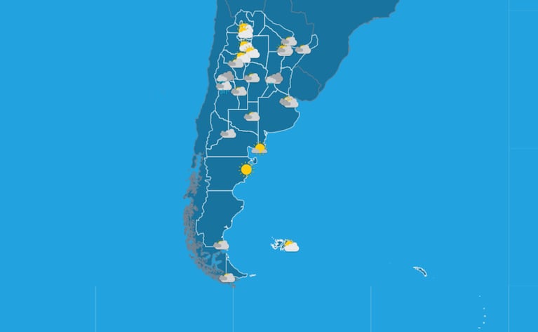 El jueves 29 comenzará la tormenta de Santa Rosa (Foto: captura del SMN)