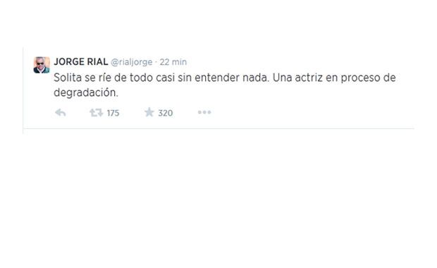 El lapidario tweet de Jorge Rial contra Soledad Silveyra. 