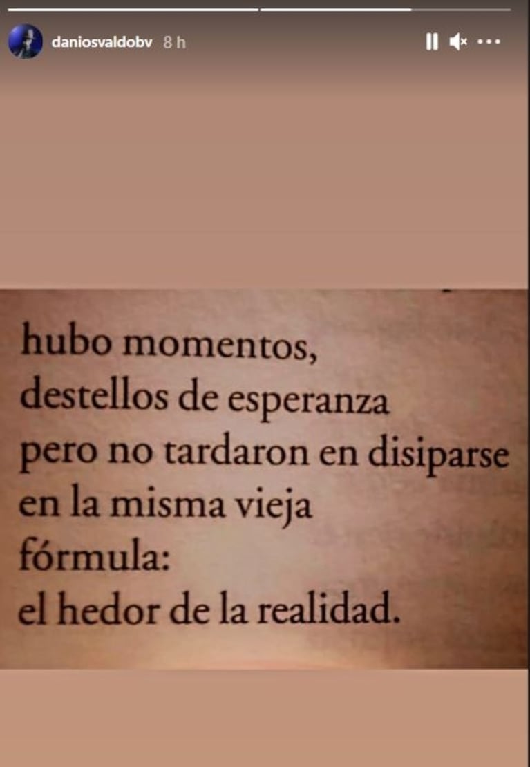 El llamativo posteo de Daniel Osvaldo luego de que Gianinna Maradona revelara que está celoso: "El hedor de la realidad"