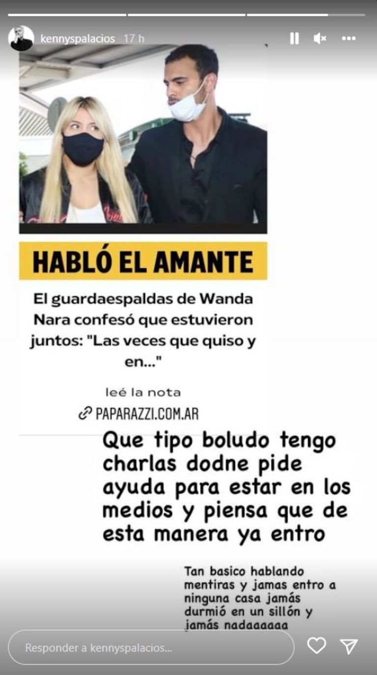 El mejor amigo de Wanda Nara explotó contra su exguardaespaldas por decir que fueron amantes