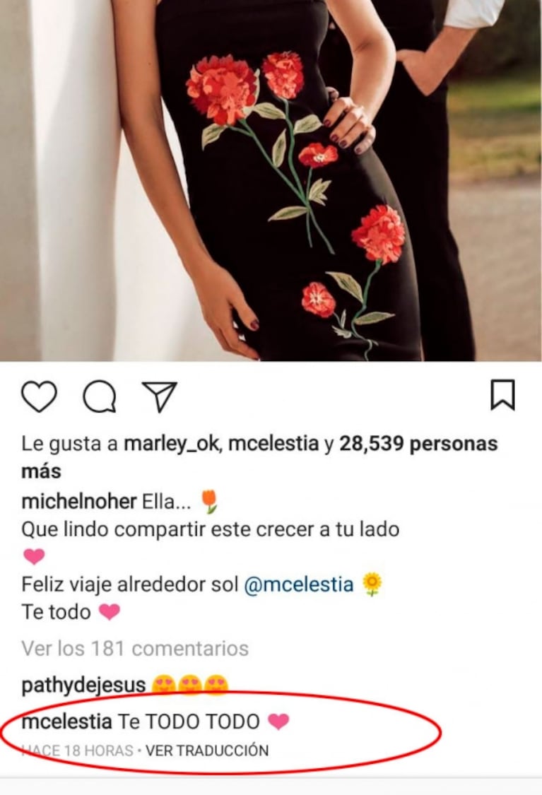 El mensaje de amor de Michel Noher a Celeste Cid por su cumpleaños: "Ella; ¡qué lindo compartir este crecer a tu lado!"