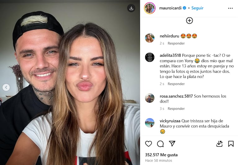 El nuevo posteo de Mauro Icardi con la China Suárez.