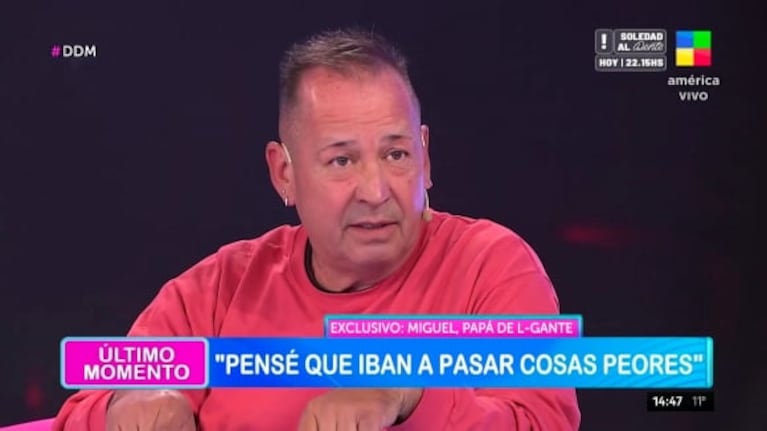 El papá de L-Gante apuntó contra el entorno de su hijo: "Le está comiendo la cabeza"