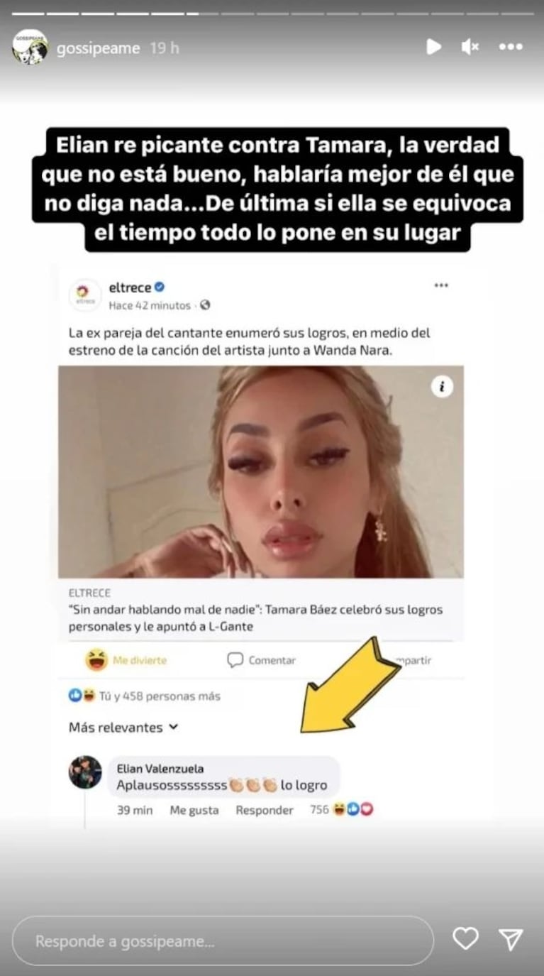 El papá de L-Gante contó que se comunicó con Tamara Báez: "Le hablé por Facebook"