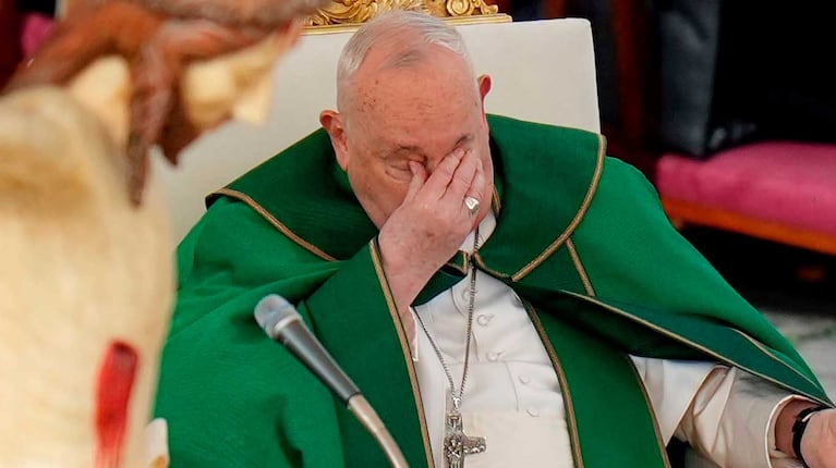 El Papa Francisco en la misa que brindó el 9 de febrero (Foto AP)