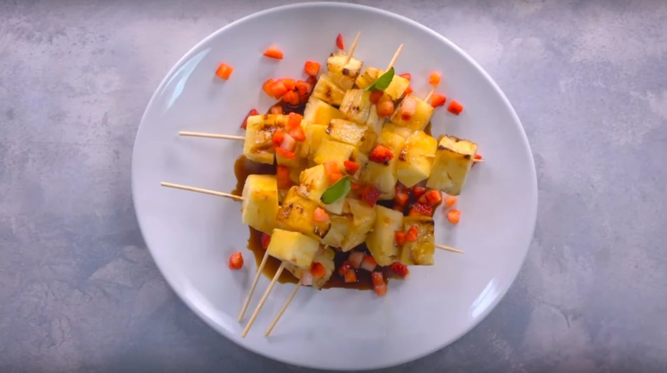  El paso a paso para obtener pinchos de ananá con un toque tropical irresistible