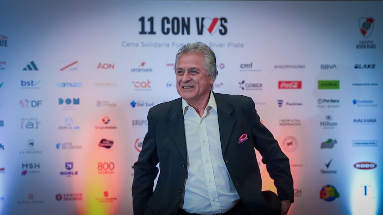 El Pato Fillol en la Cena Solidaria de la Fundación River. (Foto: Nicolás González - TN)