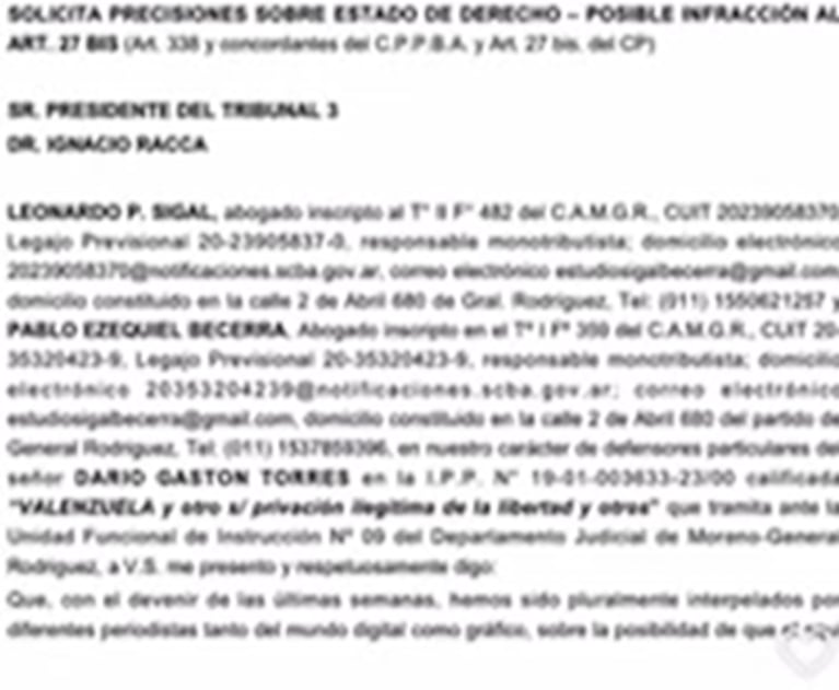 El pedido de pericia toxicológica a L-Gante.