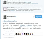 El picante cruce tuitero de Matías Martin y Pablo Sirvén. (Foto: Twitter)