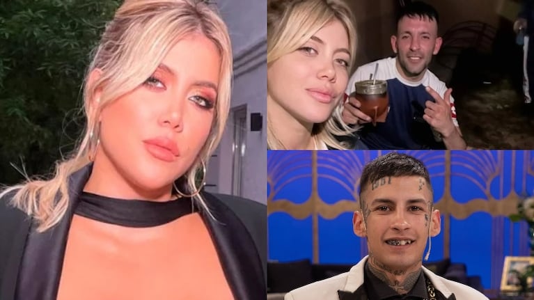 El picante ida y vuelta de Wanda Nara con un amigo de L-Gante (Fotos: Web)