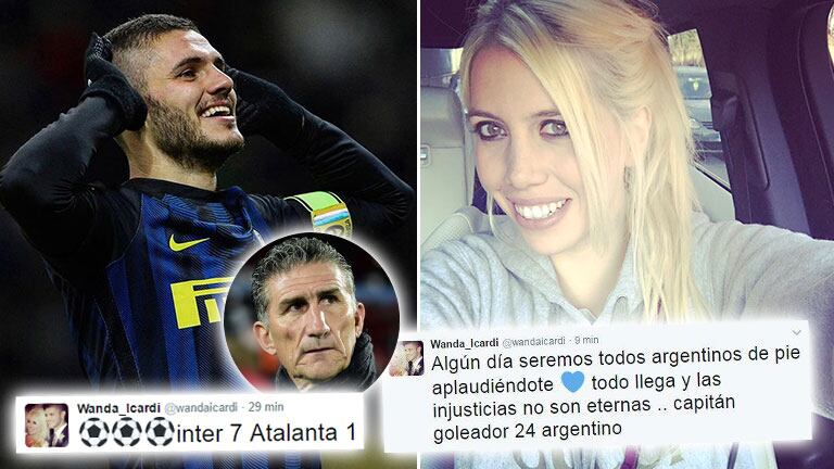 El picante tweet que Wanda Nara disparó contra Bauza ¡y después borró!: mirá qué había publicado