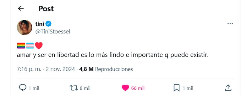 El pícaro guiño de Young Miko a Tini Stoessel en un show con el que dejó en claro que está enamoradísima