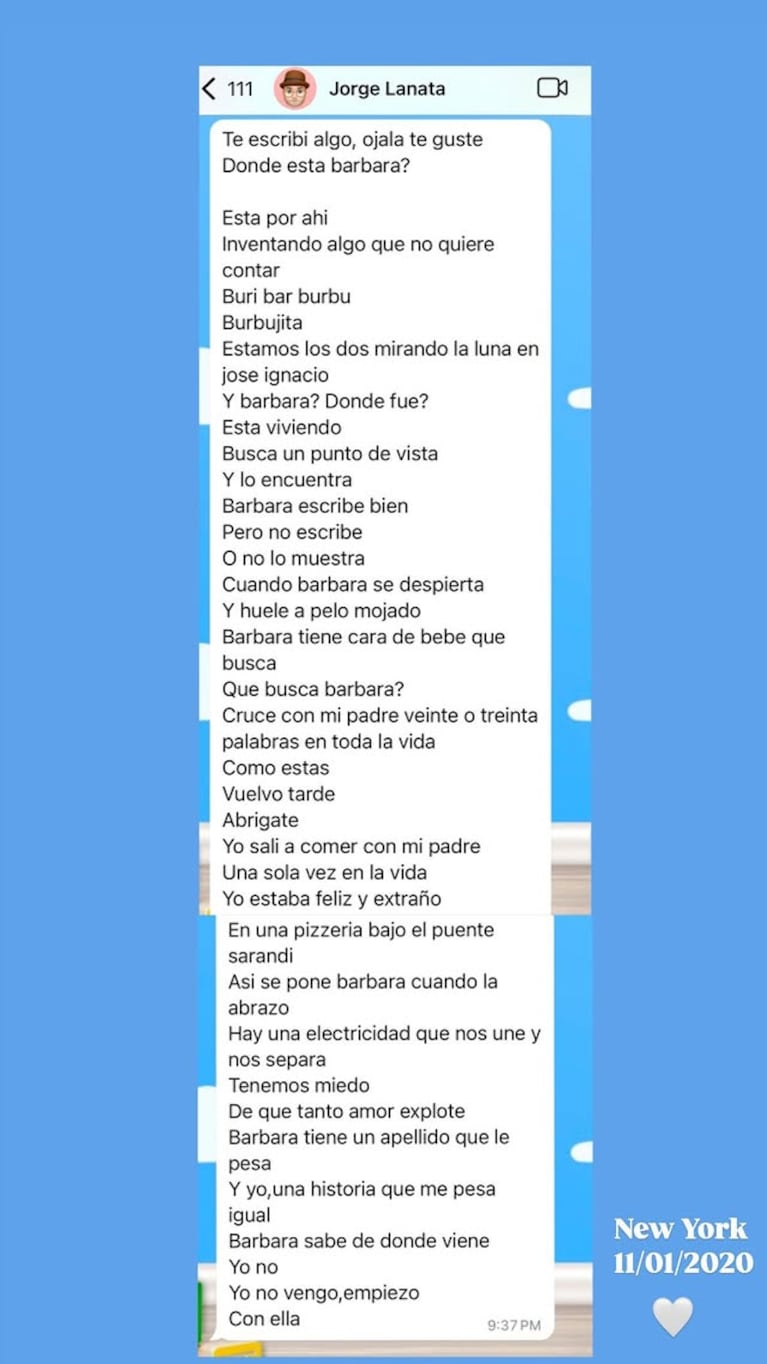 El poema inédito que Jorge Lanata le dedicó a su hija Bárbara: “Una electricidad que nos une y nos separa”