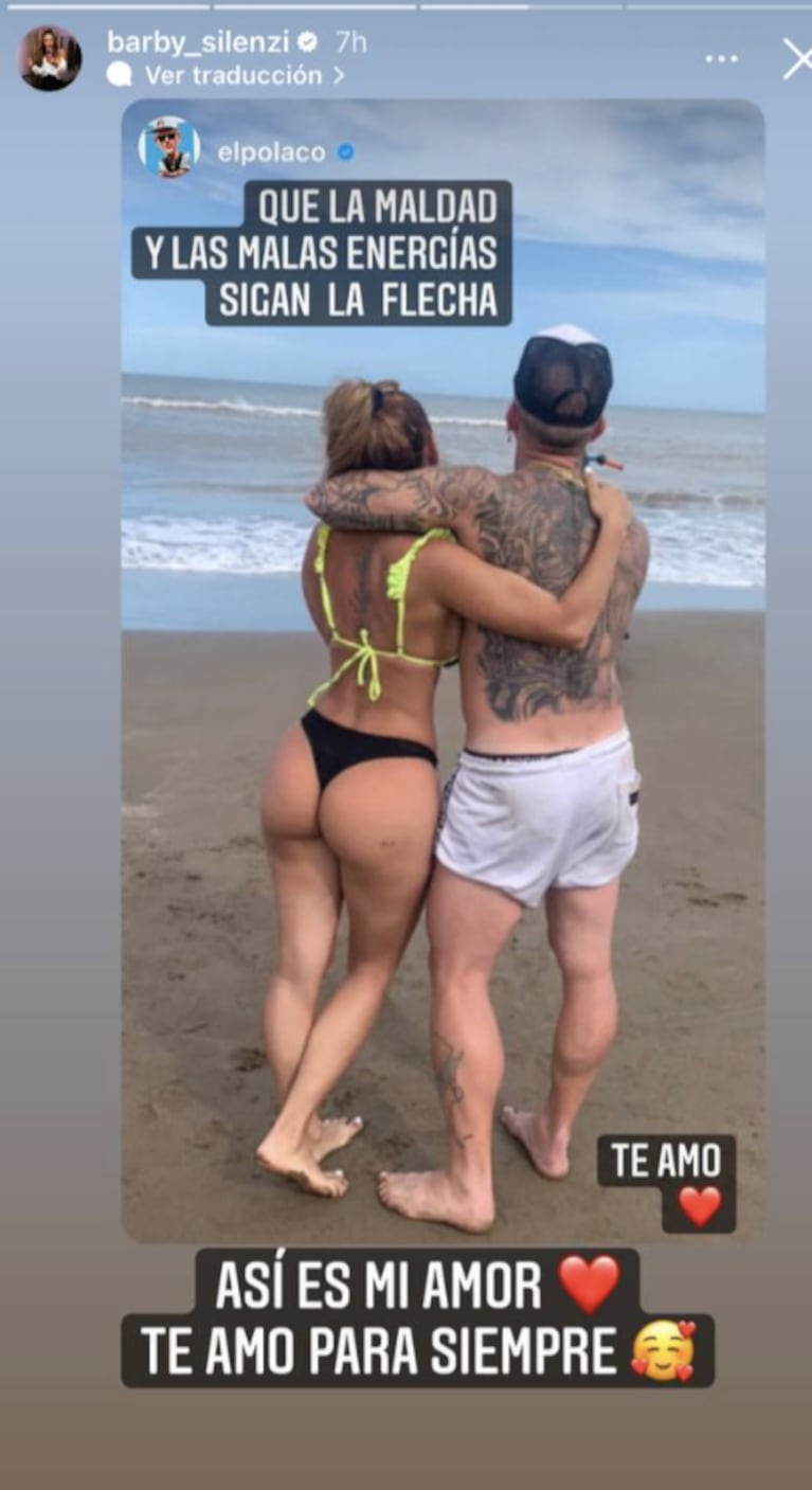 El Polaco y Barby SIlenzi, apasionado ida y vuelta tras el cruce con Valeria Aquino: "Amor de mi vida"