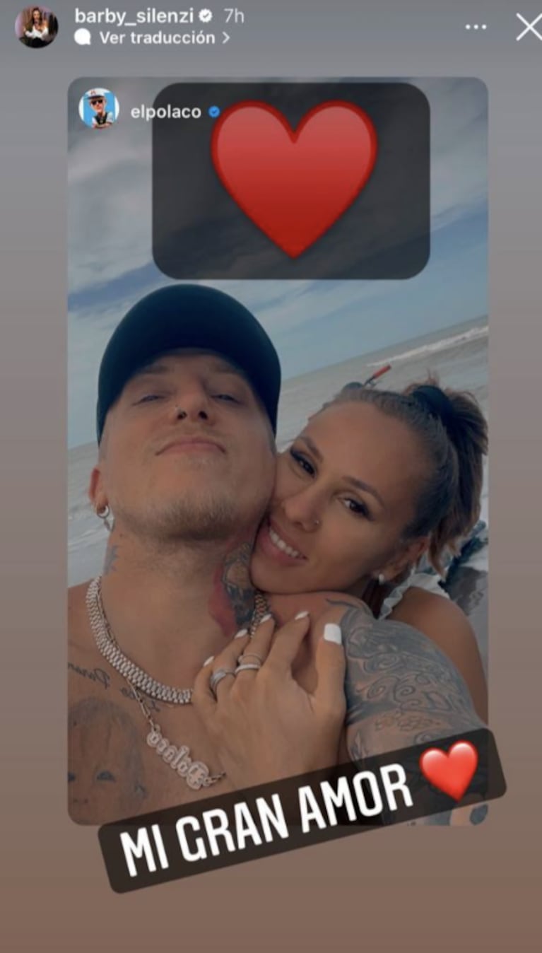 El Polaco y Barby SIlenzi, apasionado ida y vuelta tras el cruce con Valeria Aquino: "Amor de mi vida"