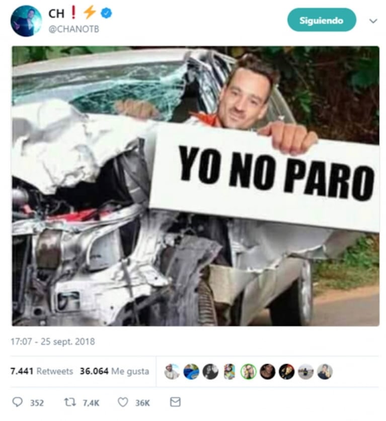 El polémico posteo de Chano en Twitter por el paro general 