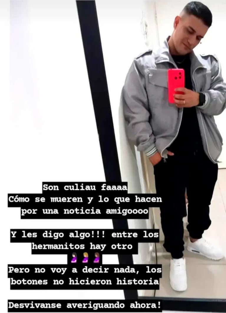 El posteo de Hernán Ontivero de Gran Hermano que anunció otro embarazo entre los participantes (Foto: Instagram)