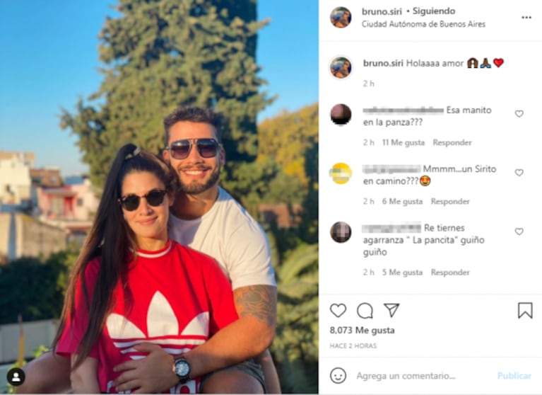 El posteo del novio de Ivana Nadal que despertó rumores de embarazo: "Hola, amor"