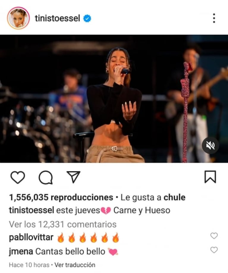 El primer mensaje de amor de Rodrigo de Paul a Tini Stoessel tras confirmarse su romance: "Sos vos triple T"