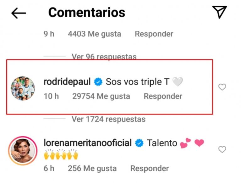 El primer mensaje de amor de Rodrigo de Paul a Tini Stoessel tras confirmarse su romance: "Sos vos triple T"