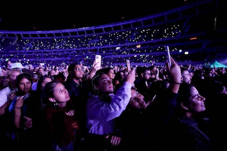 El recital de María Becerra en River. (Foto: AP)