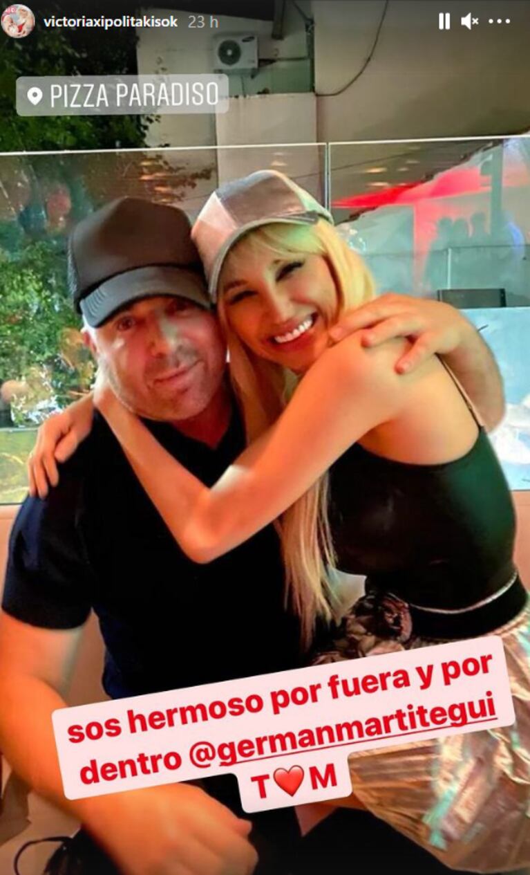 El reencuentro de Vicky Xipolitakis y Germán Martitegui: "Sos hermoso por fuera y por dentro"