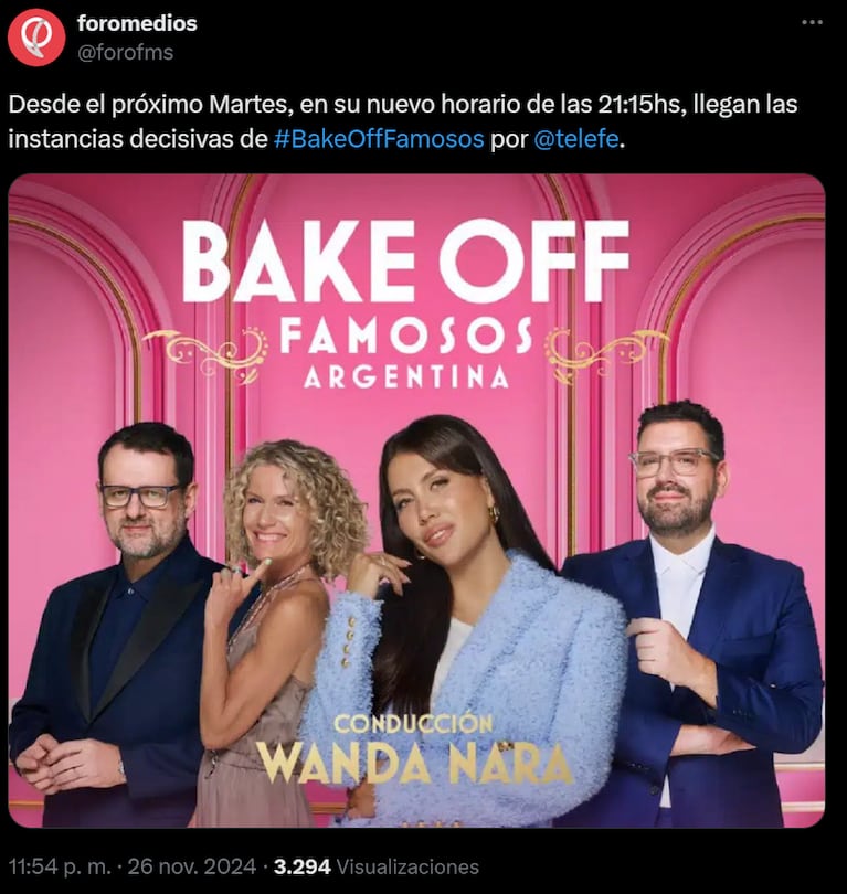 El regreso de Gran Hermano modificaría el horario de Bake Off Famosos.