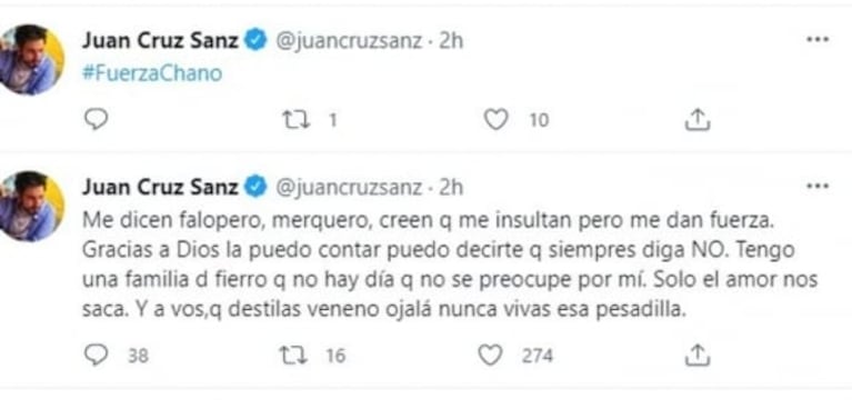 El relato a corazón abierto de Juan Cruz Sanz sobre su experiencia con la droga: "Pude haber sido un Chano más"